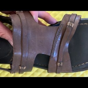 Timberland sandal - brown w/ heel